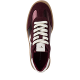 Tamaris women's burgundy suede trainer