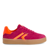 Tamaris women's pink suede lace-up trainer