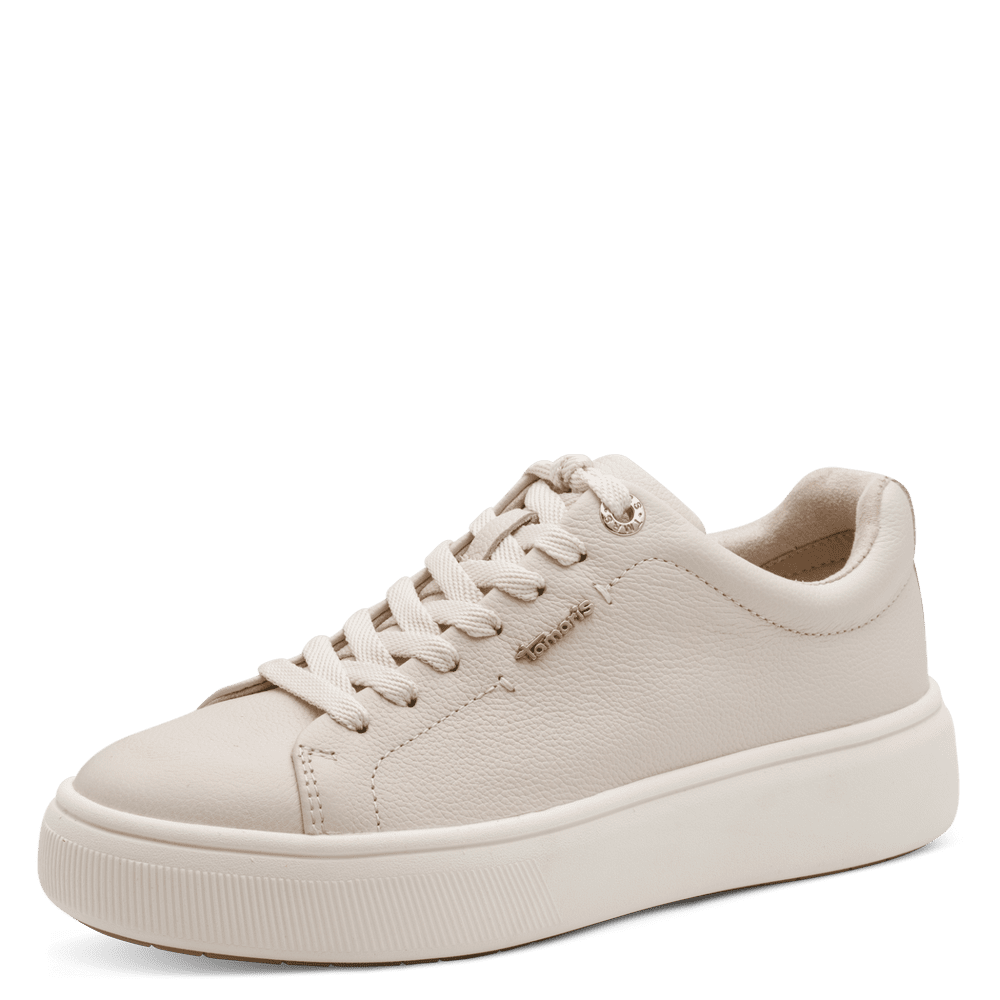 Tamaris Womens Trainer 1-23736-42 Ivory Leather