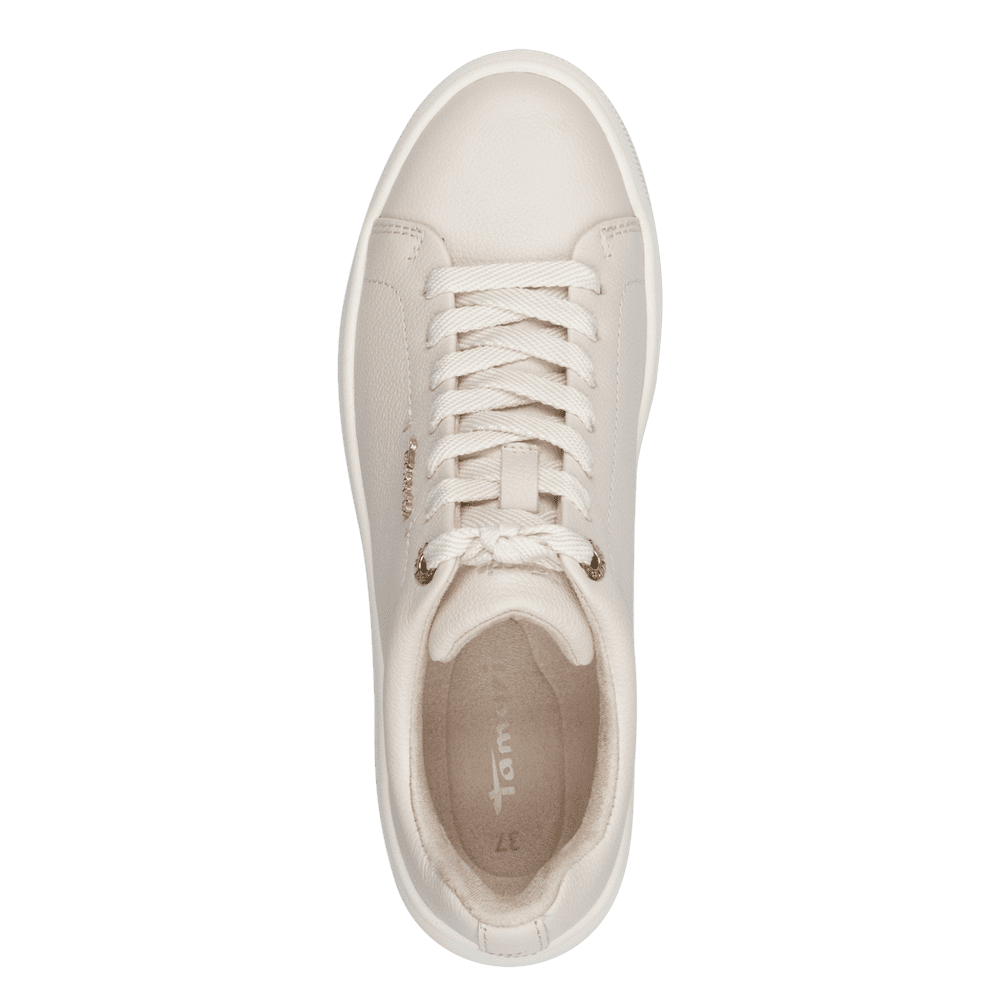 Tamaris Womens Trainer 1-23736-42 Ivory Leather