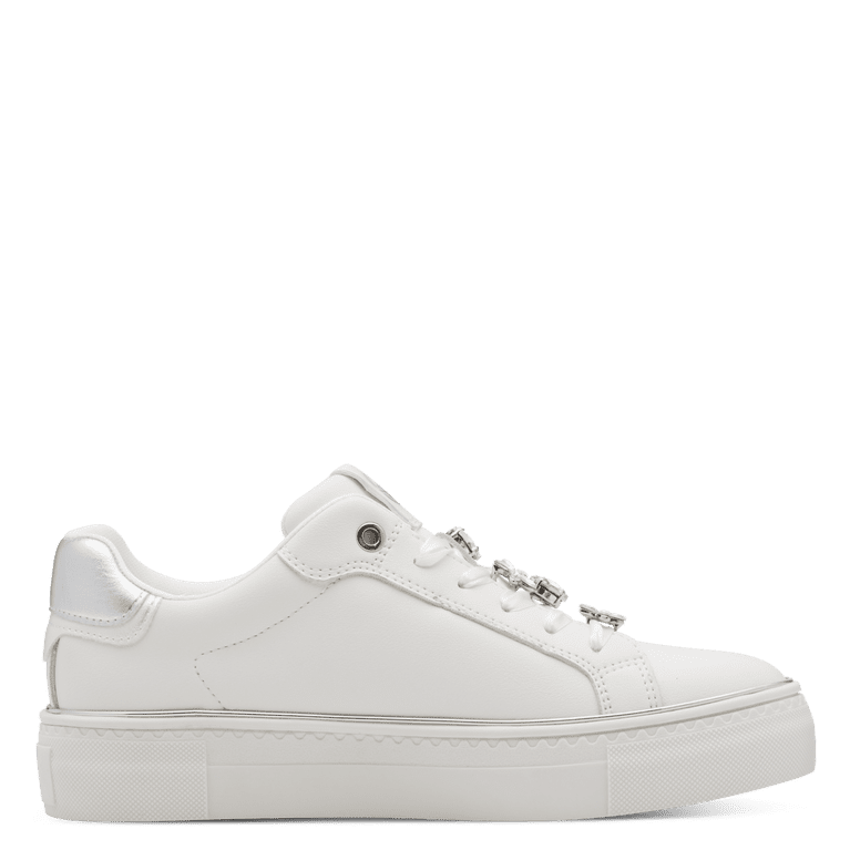 Tamaris Womens Trainer 1-23751-44 White/Silver