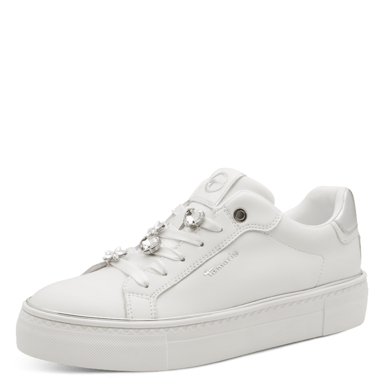 Tamaris Womens Trainer 1-23751-44 White/Silver