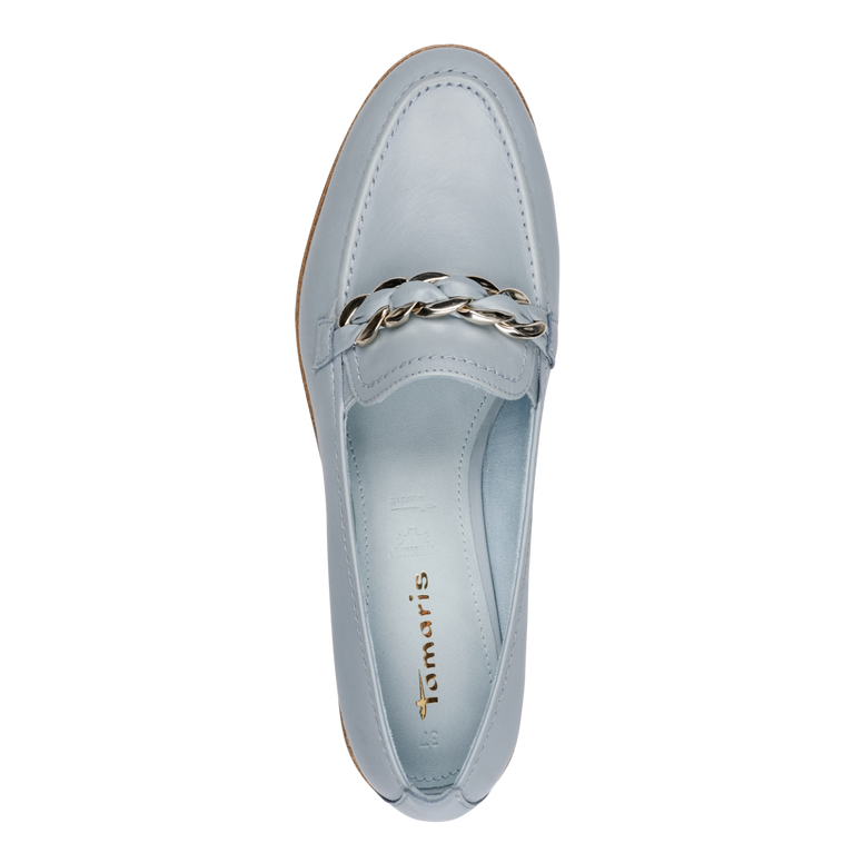 Tamaris Womens Shoe 24200 Light Blue Leather