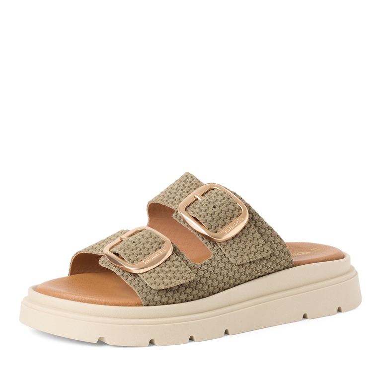 Tamaris Womens Sandal 1-27239-42 Olive Struct