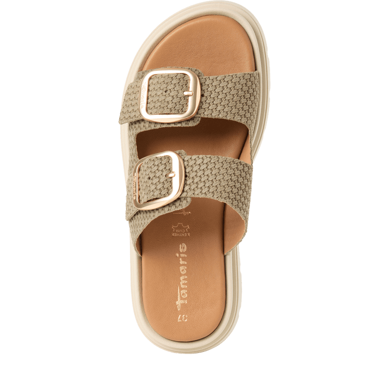 Tamaris Womens Sandal 1-27239-42 Olive Struct