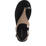 Tamaris women's taupe sandal with buckle