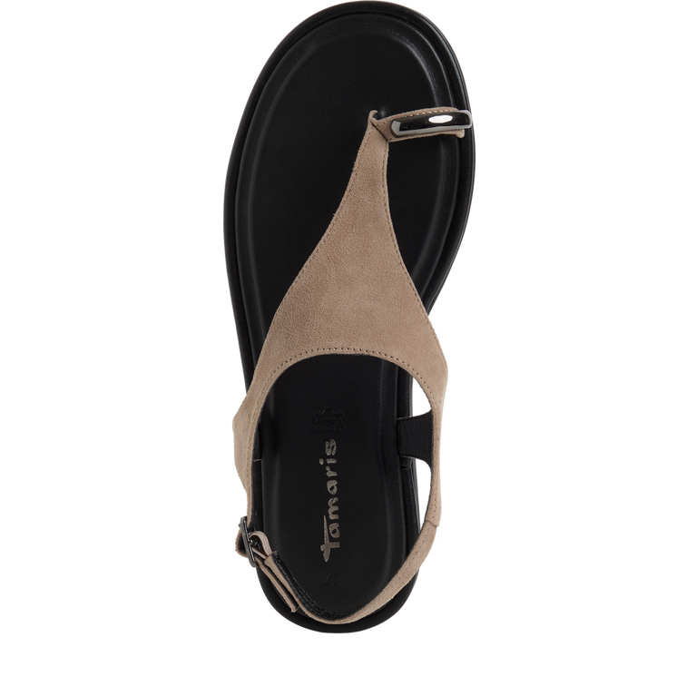 Tamaris women's taupe sandal with buckle