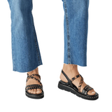 Tamaris Womens Sandal 1-28227-46 Black Comb