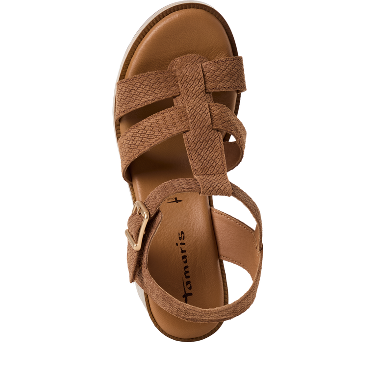 Tamaris Womens Sandal 1-28302-46 Brown Struct