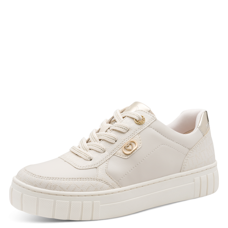 Marco Tozzi Womens Trainer 2-23706-46 402 Cream Comb
