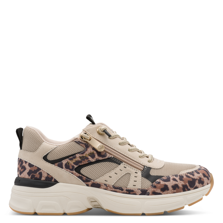 Marco Tozzi Womens Trainer 2-23756-46 Leo Beige Comb