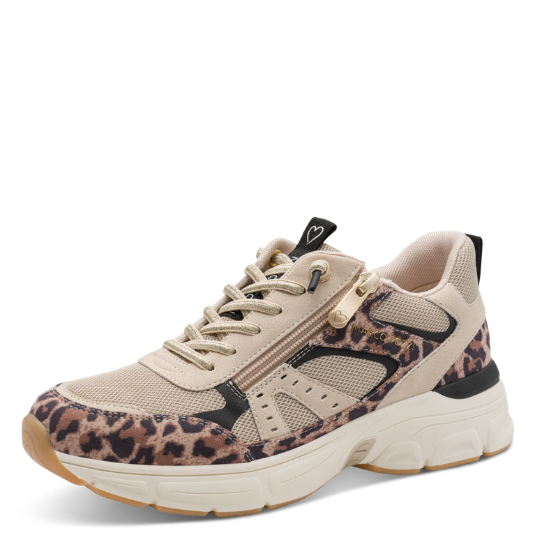Marco Tozzi Womens Trainer 2-23756-46 Leo Beige Comb