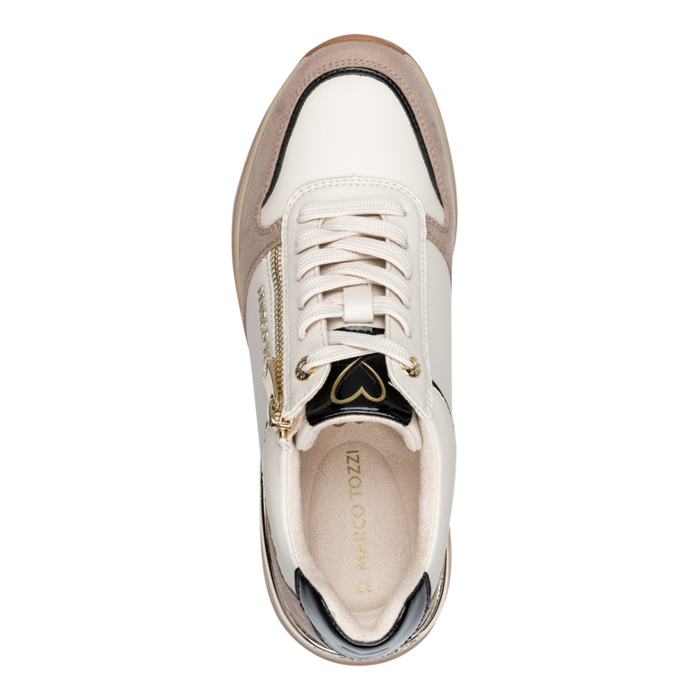 Marco Tozzi Womens Trainer 2-23764-46 Cream Comb