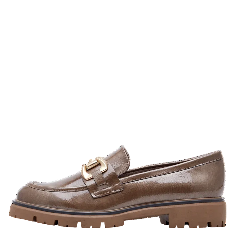 Marco Tozzi Womens Shoe 2-24700-43 Taupe Patent