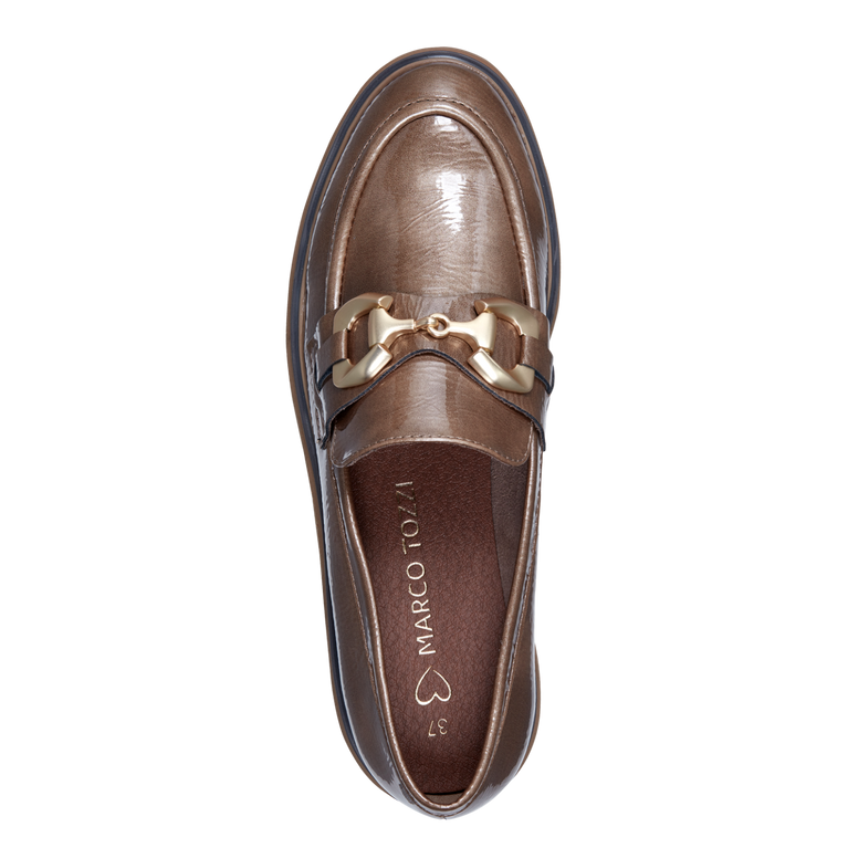 Marco Tozzi Womens Shoe 2-24700-43 Taupe Patent