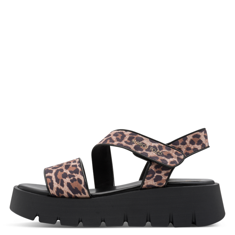 Marco Tozzi Womens Sandal 2-28535-46 Leopard/Brown