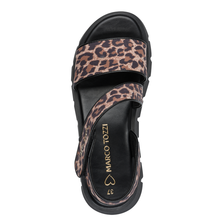 Marco Tozzi Womens Sandal 2-28535-46 Leopard/Brown