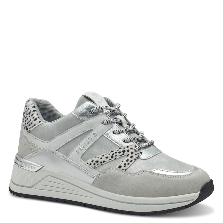 S Oliver Womens Trainer  5-2362 Silver Comb