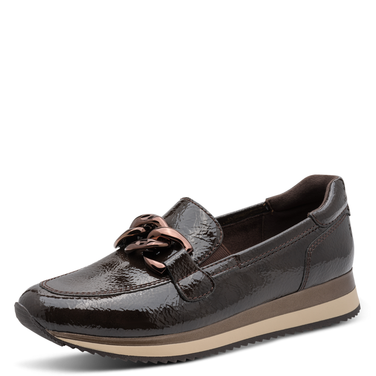 Jana Womens Shoe 24766 Mocca Patent