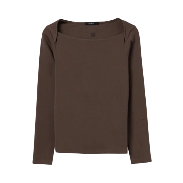 Tiffosi women's brown long-sleeve top