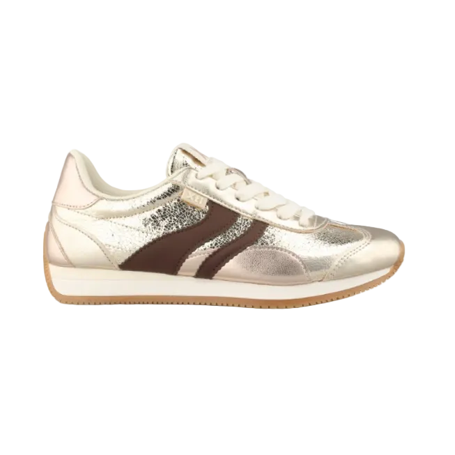 XTI women's gold fashion trainer