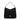 XTI women's black suede-effect shoulder bag with gold-tone detail