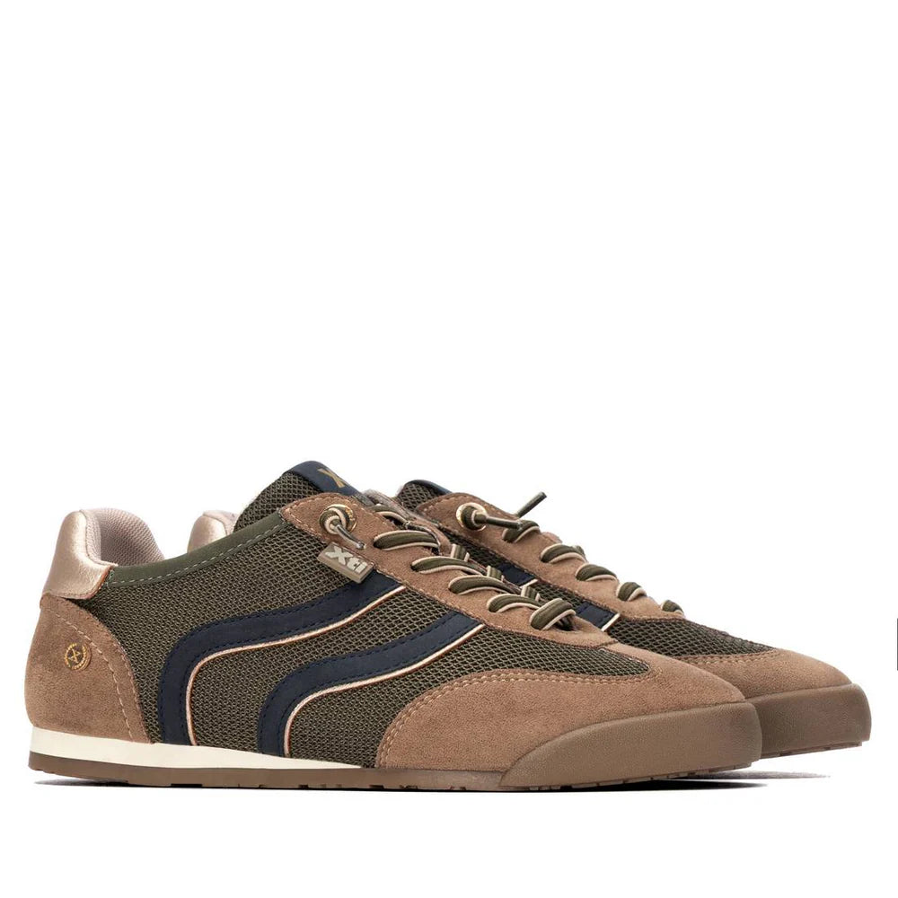 XTI women's khaki fashion trainer