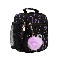 Hype Purple Glitter Scribble Heart Lunch Box