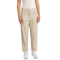 YAYA Womens Trouser Faux Leather Carrot Fit Pure Cashmere Grey