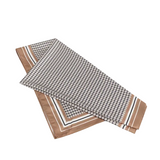 YAYA Womens Scarf Satin Check Print Border Detail Beige Dessin
