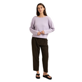 YAYA Womens Top V-Neck Twisted Detail Iris Purple