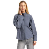 YAYA Womens Blouse High Neck Arctic Seal Grey