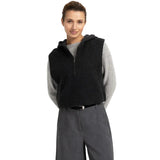 YAYA Womens Top Sleeveless Knitted Hole Black