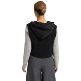 YAYA Womens Top Sleeveless Knitted Hole Black