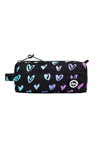 Hype Scribble Heart Pink Crest Pencil Case