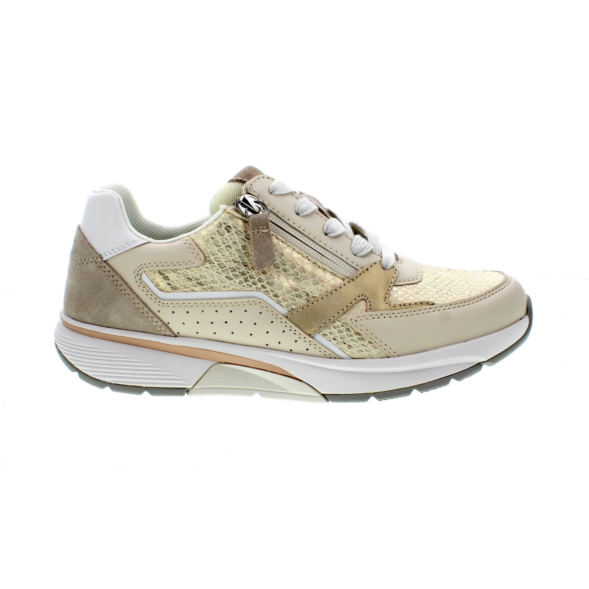 Gabor Womens Rolling Soft Trainer 86.878.35 Platino/Ivory/Weiss