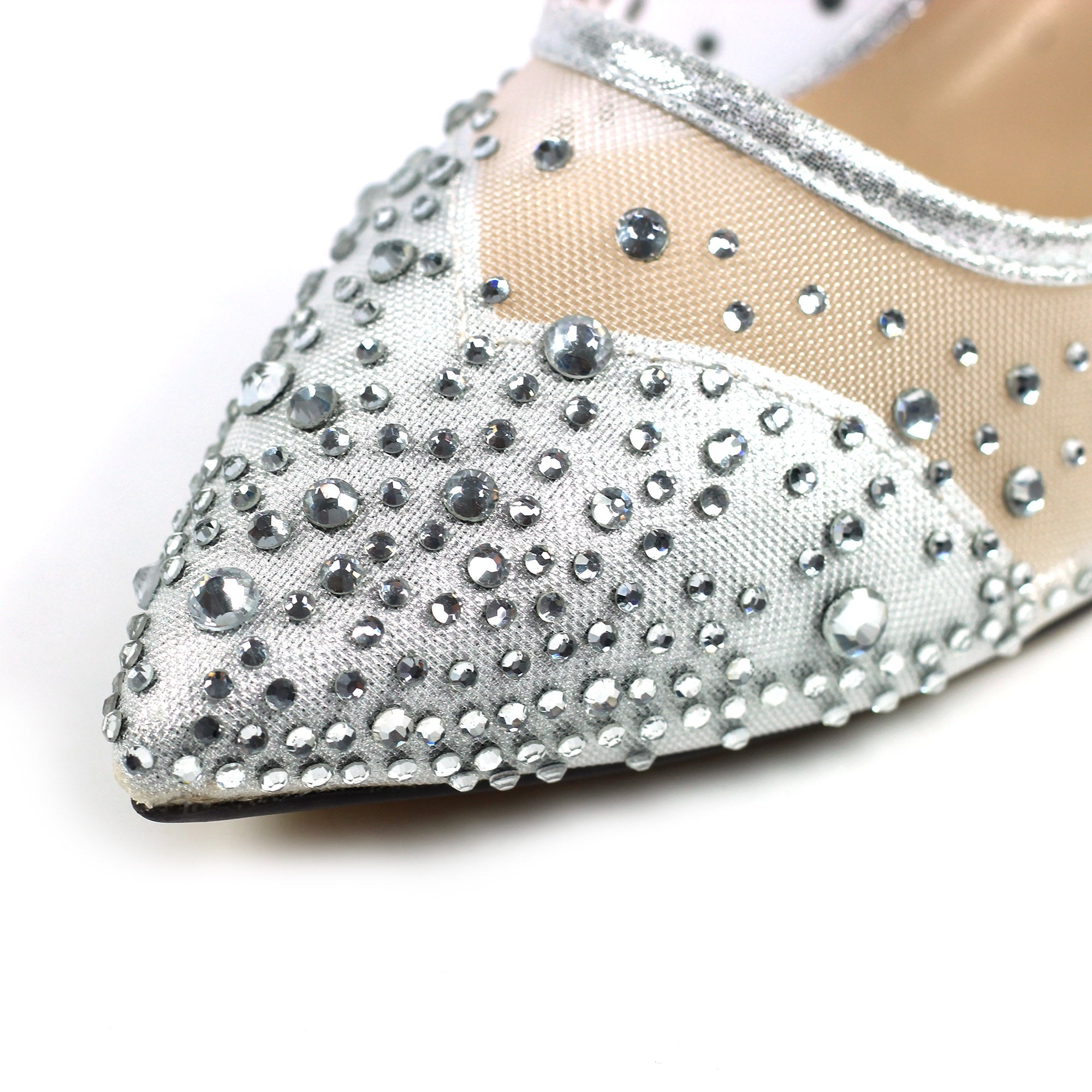 Lunar women's silver mesh slip-on shoe