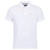 Barbour Mens Shirt Polo Tartan Pique Racing White