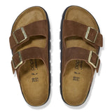 Birkenstock Womens Sandal Arizona Pap Chunky Narrow Fit Dark Tea/Black