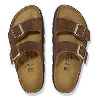 Birkenstock Womens Sandal Arizona Pap Chunky Narrow Fit Dark Tea/Black