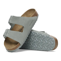 Birkenstock women's grey leather slip-on sandal
