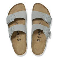 Birkenstock women's grey leather slip-on sandal