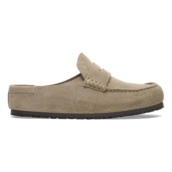Birkenstock Womens Naples Wrapped Suede Taupe