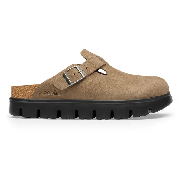 Birkenstock women's grey suede platform clog
