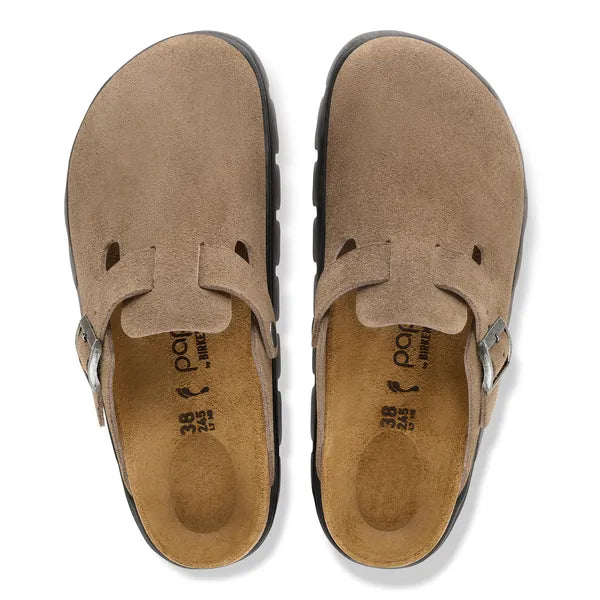 Birkenstock Womens Clog Boston Pap Chunky Gray Taupe