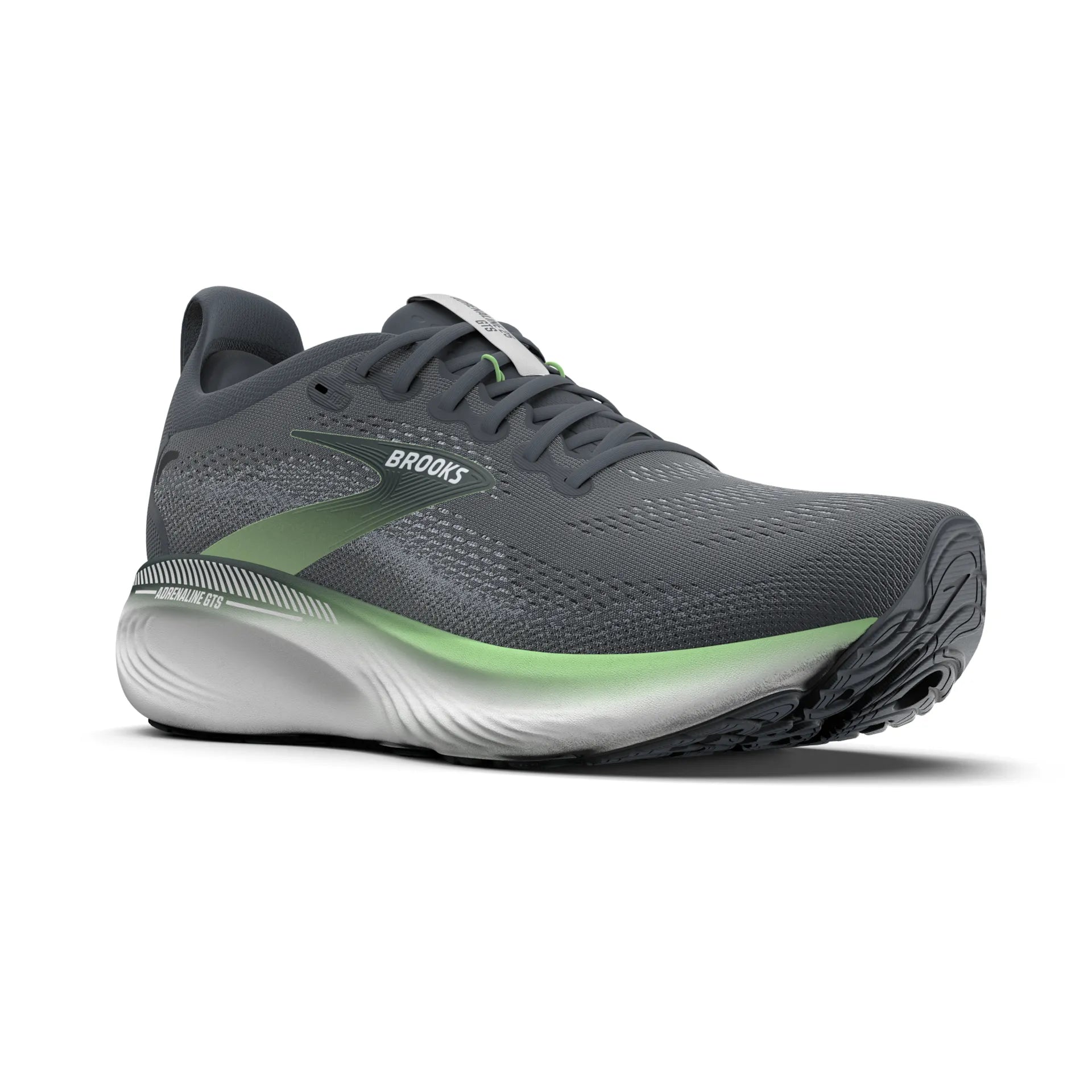 Brooks Mens Trainer Adrenaline GTS 25 Grey/Paradise Green/Spruce