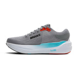 Brooks men's grey and red mesh lace-up trainer