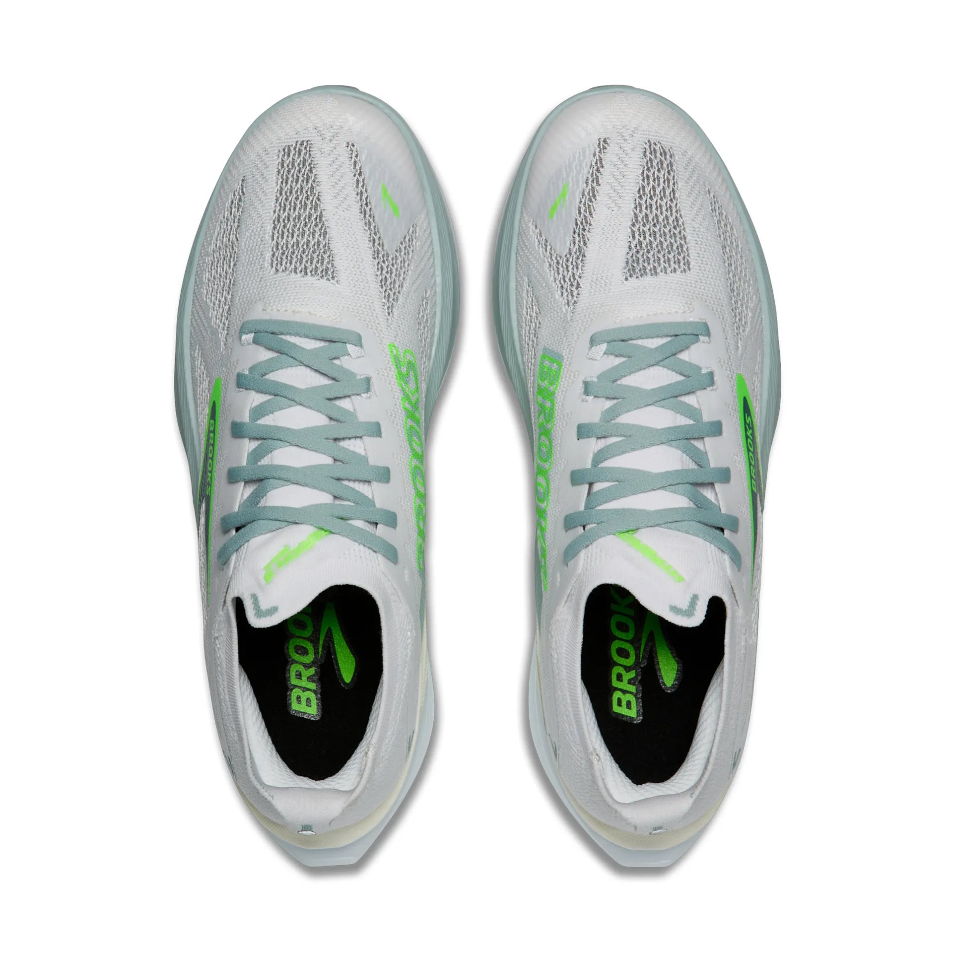 Brooks men's grey and white mesh trainer