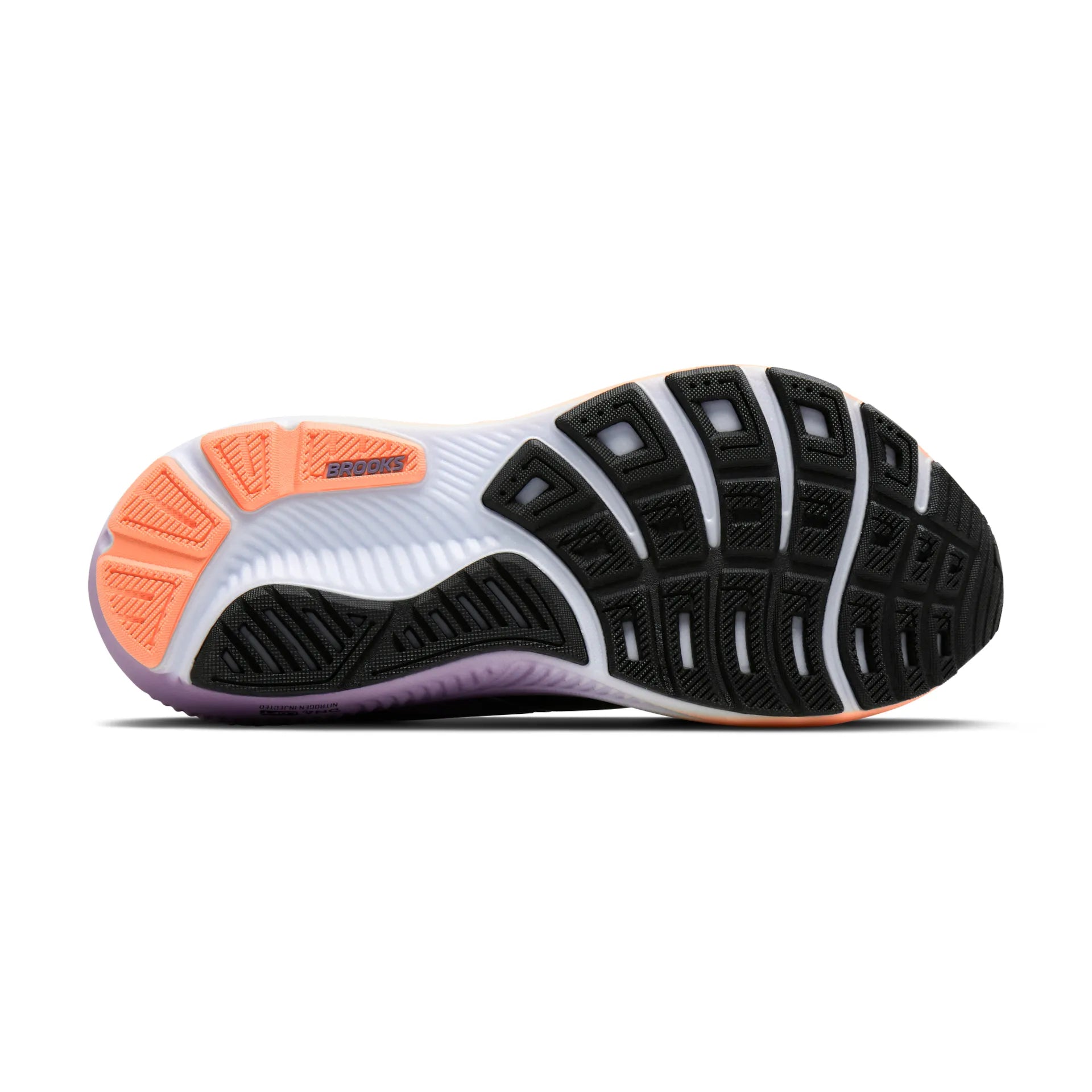 Brooks Womens Trainer Ghost 18 Black/Mulled Grape/Peach