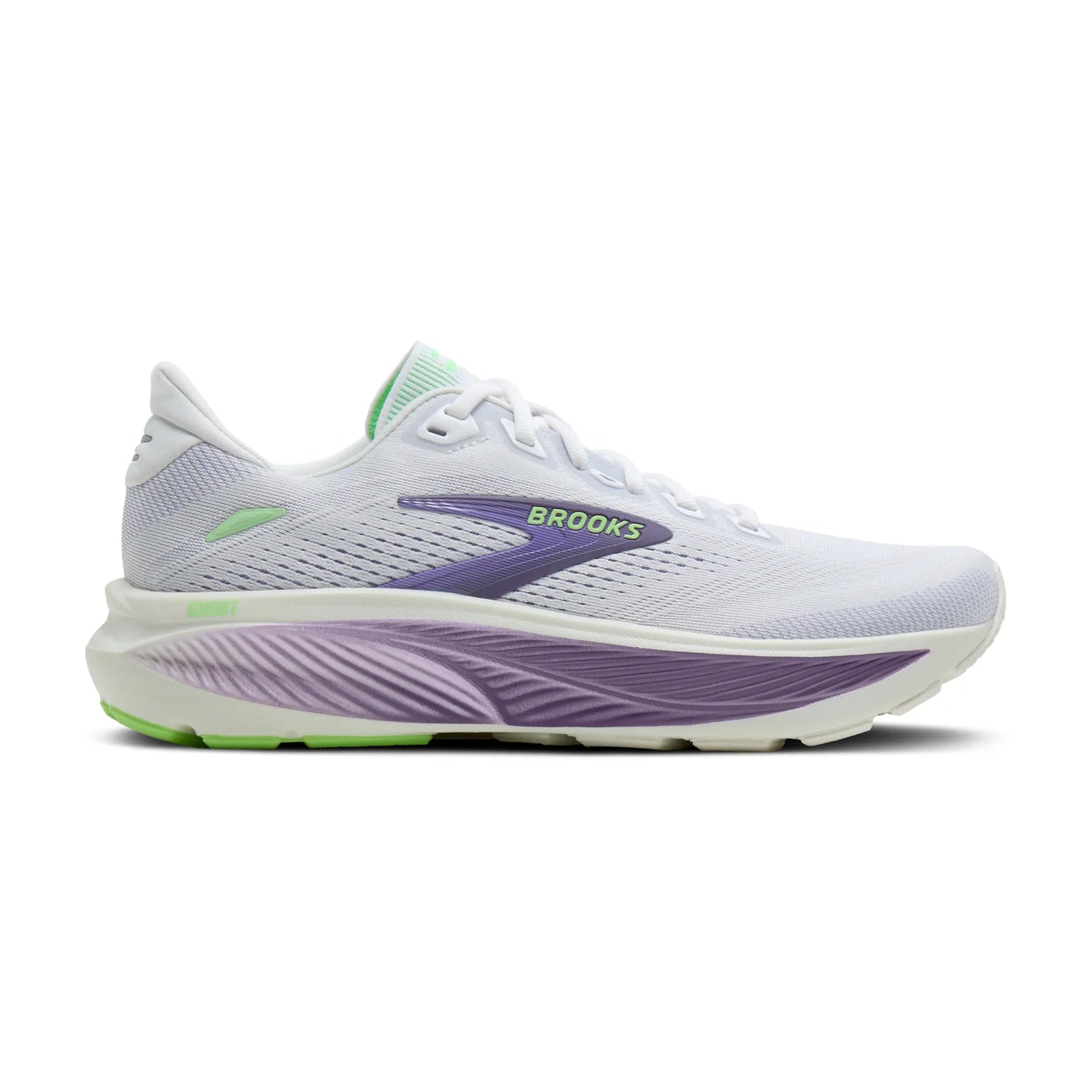 Brooks Womens Trainer Ghost 18 White/Purple Hebe/Green